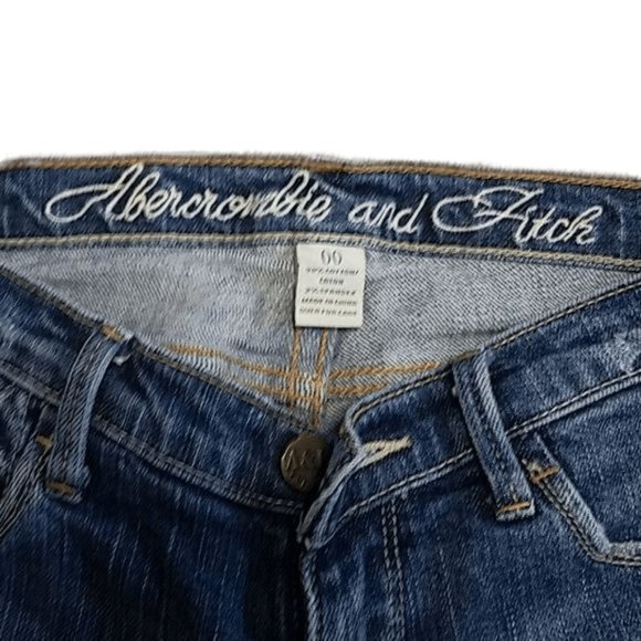 Abercrombie and Fitch Denim Blue Jean Long Board 22" Long 15" Inseam - Picture 5 of 5